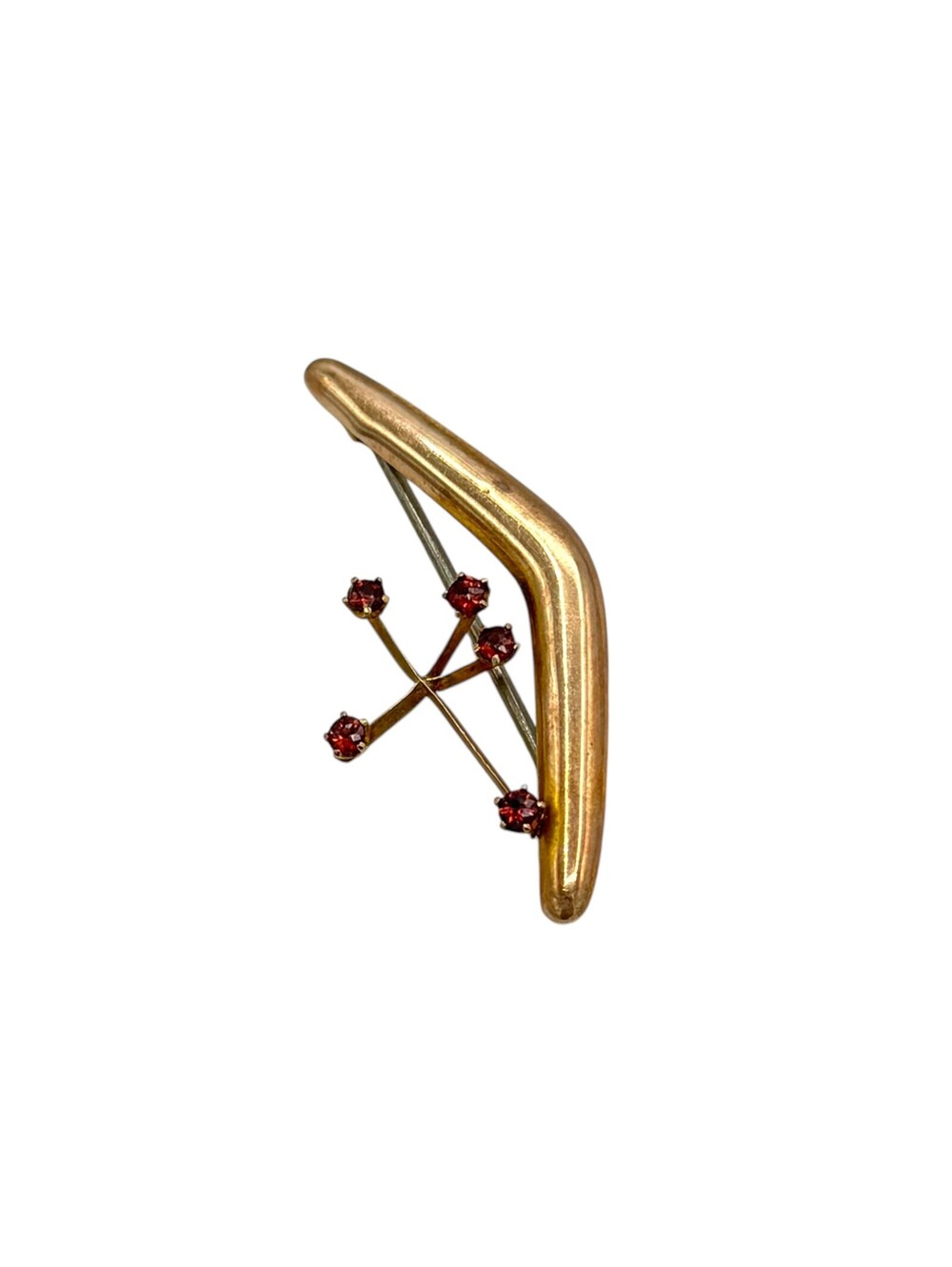 Vintage 9kt Gold Garnet Brooch